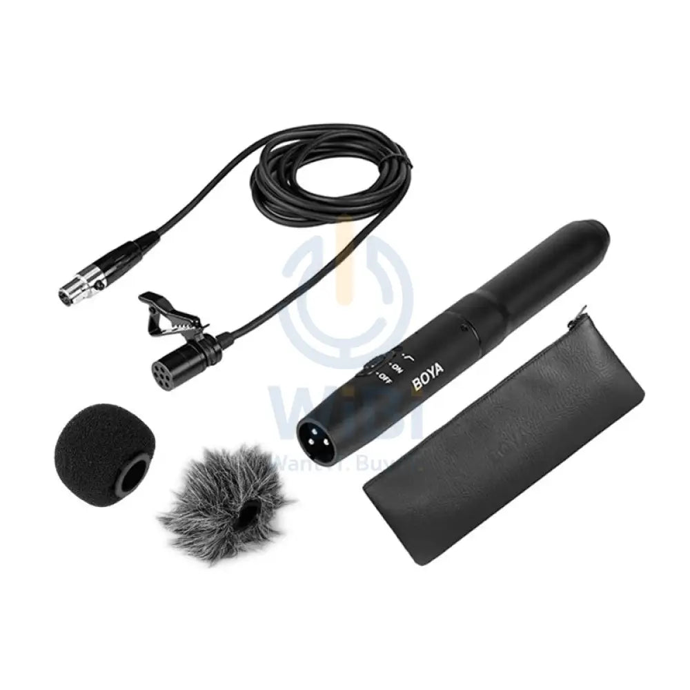 BOYA BY-M11OD Professional Omni-Directional XLR Lavalier Microphone System - 2M / 3 Pin XLR - Black Accessories > Audio
