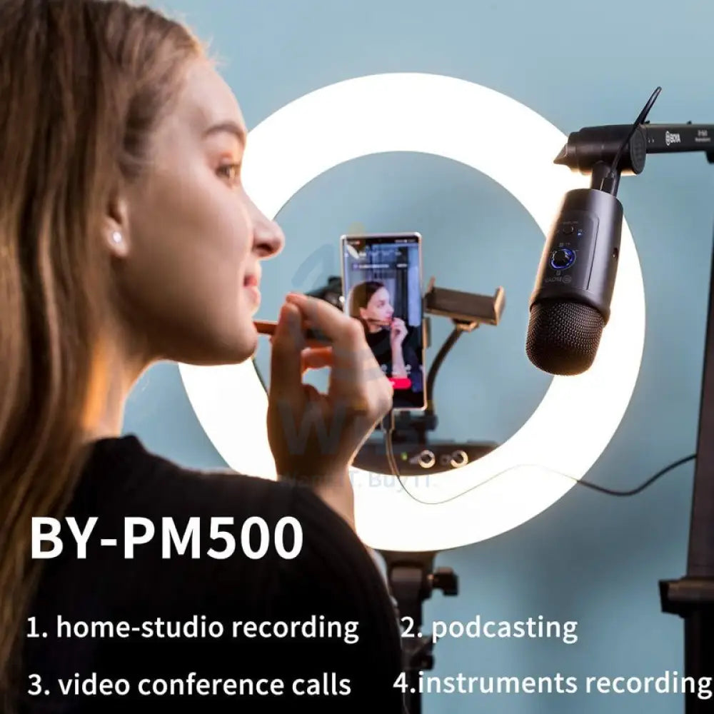 BOYA BY-PM500 USB Microphone - Mono / 3.5mm Jack / USB / Type-C - Black Accessories > Audio > Microphone