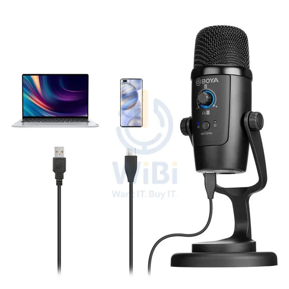 BOYA BY-PM500 USB Microphone - Mono / 3.5mm Jack / USB / Type-C - Black Accessories > Audio > Microphone