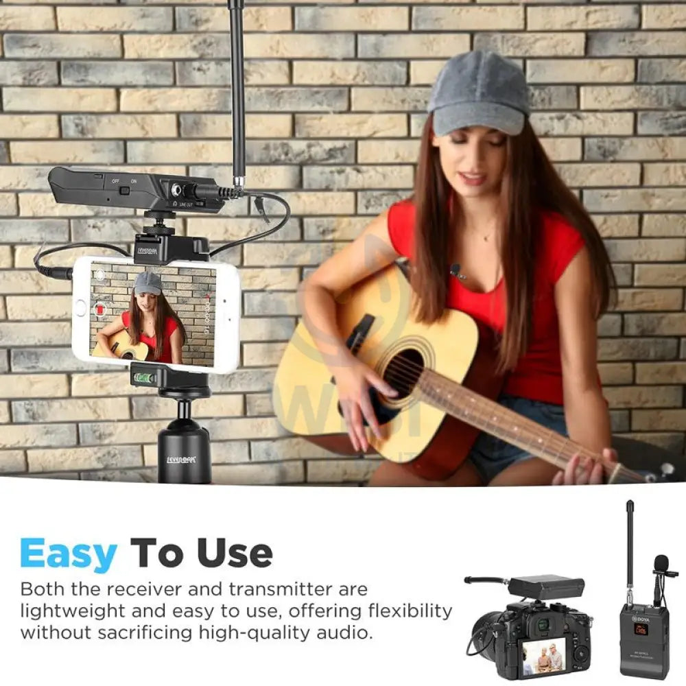 Boya BY-WFM12 VHF Wireless Microphone System - 12 Channel / Wireless - Black Accessories > Audio > Microphone