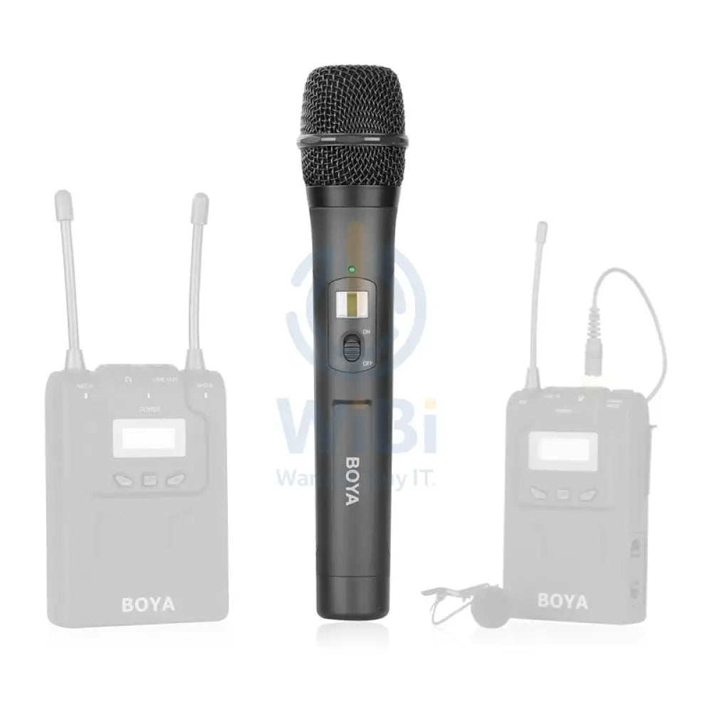BOYA BY-WHM8 Pro Wireless Handheld Cardioid Microphone Transmitter - 48-Channel UHF / 18 KHz - Black Accessories >