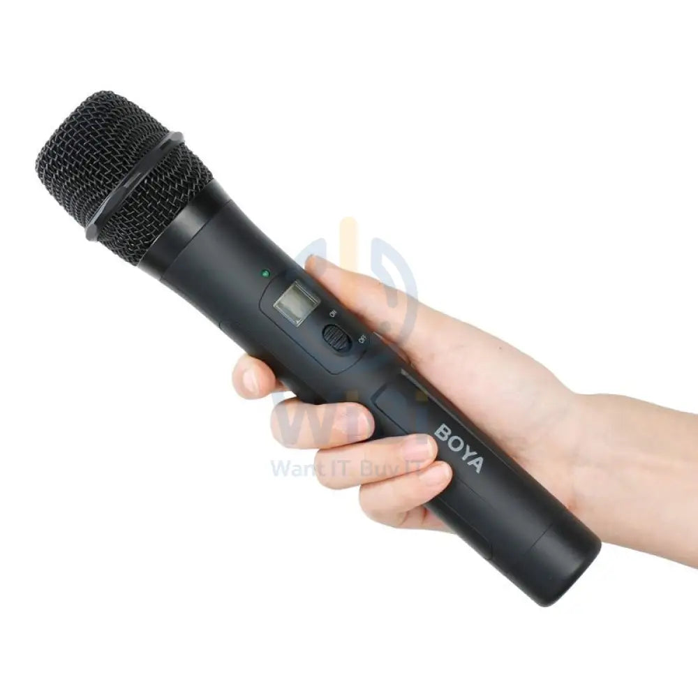 BOYA BY-WHM8 Pro Wireless Handheld Cardioid Microphone Transmitter - 48-Channel UHF / 18 KHz - Black Accessories >