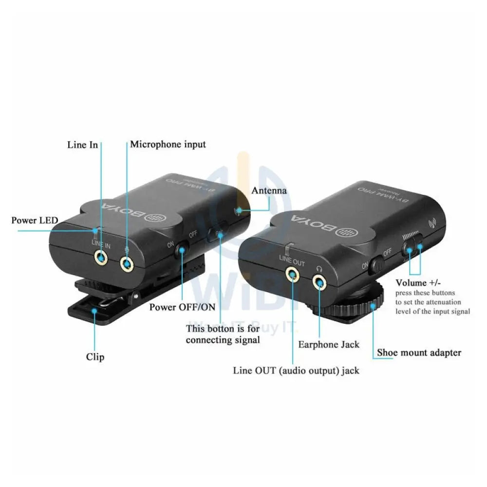 Boya BY-WM4 PRO-K4 2.4 GHz Wireless Microphone System For Ios Devices (Receiver & 2-transmitters) Accessories > Audio >