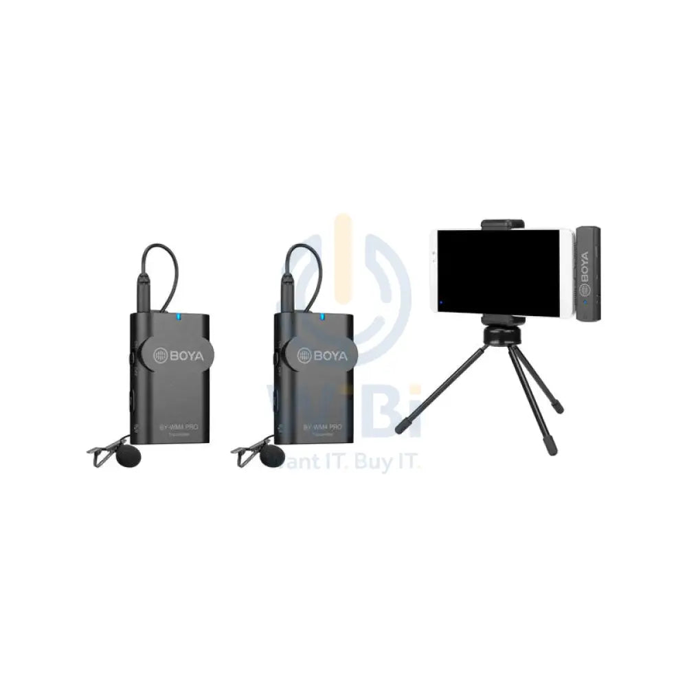 Boya BY-WM4 PRO-K4 2.4 GHz Wireless Microphone System For Ios Devices (Receiver & 2-transmitters) Accessories > Audio >