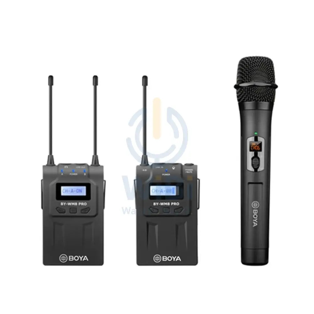 BOYA BY-WM8 PRO-K4 Dual Channel Wireless Mic Kit With BY-WHM8 Handheld And Receiver Accessories > Audio > Microphone