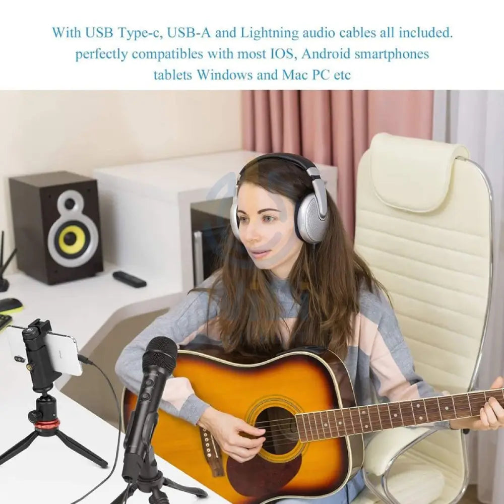 Boya HM2 Universal Digital Cardioid Handheld Microphone - 30Hz / USB / Lightning / Type-C - Black Accessories > Audio >