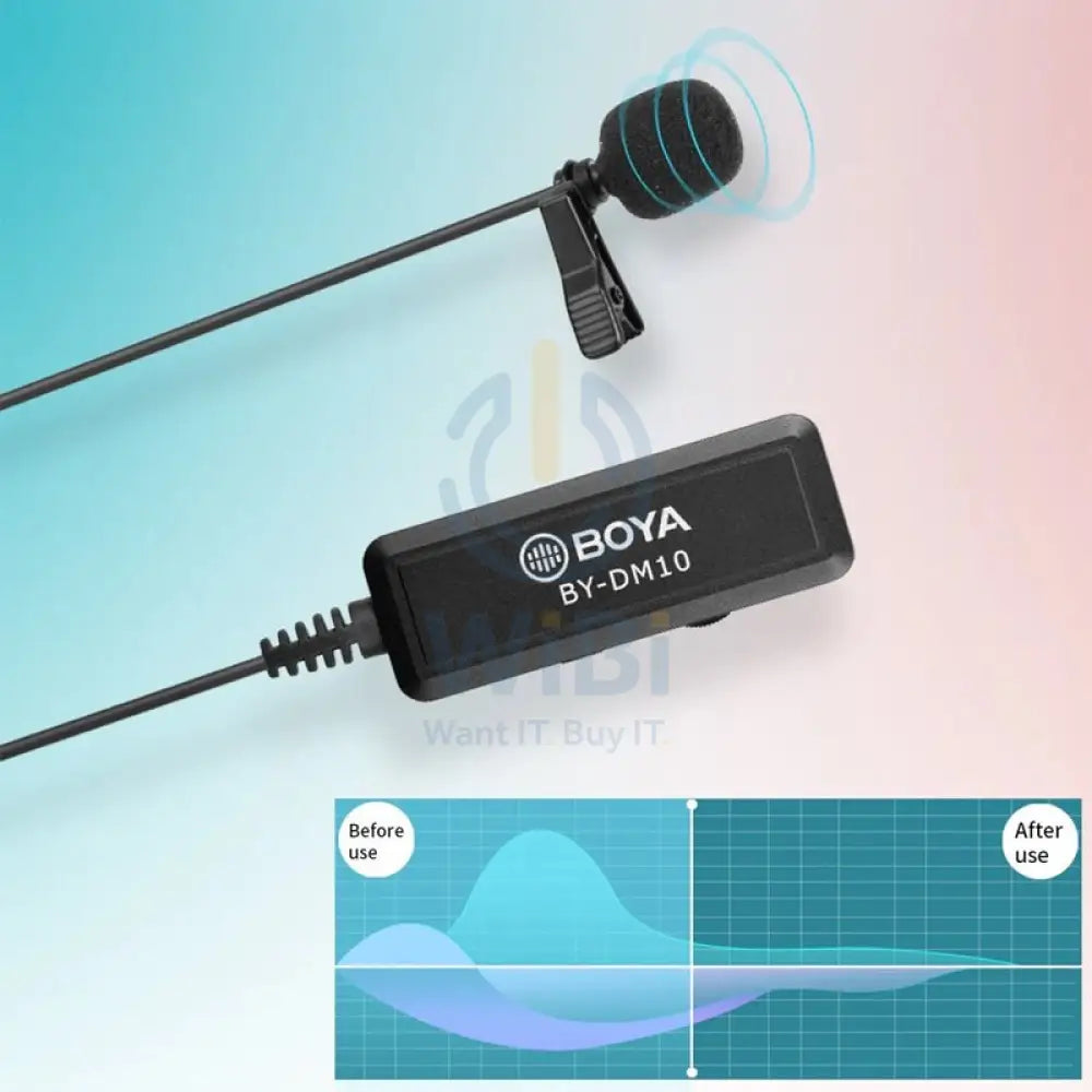 BOYA Lavalier microphone for iOS and PC -Black Accessories > Audio > Microphone