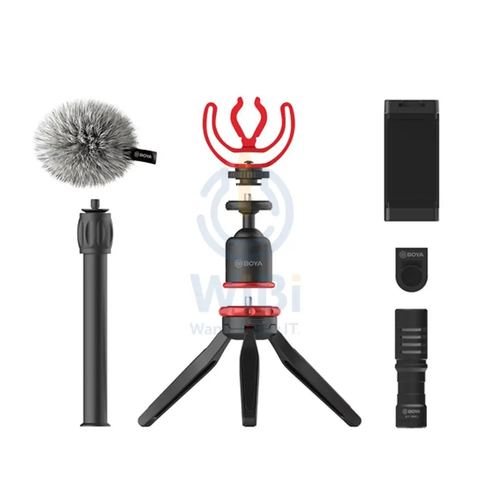 BOYA vlogger kit plus （BY-T1/BY-C12/BY-MM1 + ) - Black Accessories > Mobiles & Tablets > Mobiles > Mobile Holder