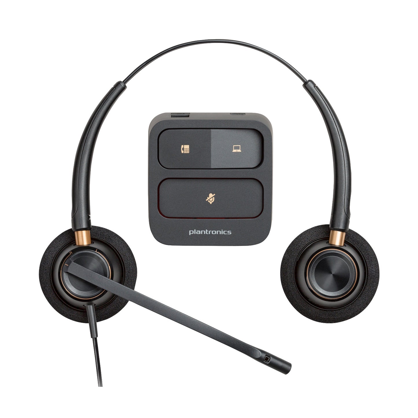 HP HP Poly EncorePro 520 Binaural Headset +Quick Disconnect - On-Ear / Black