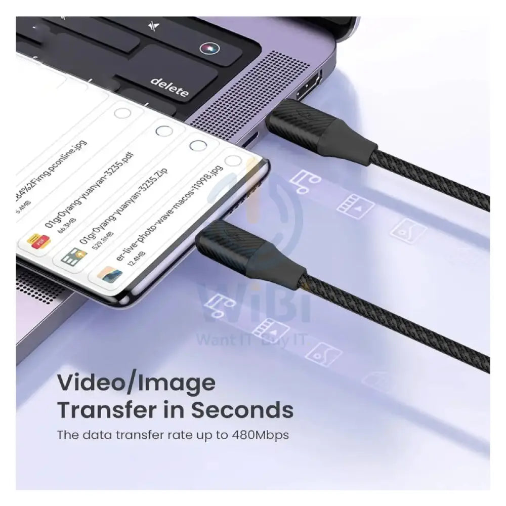 BRAVE 2-in-1 Fast Charging Data Cable - 60W / 1.2 Meter / USB-C / Lightning / Black Accessories > Cables & Converters >