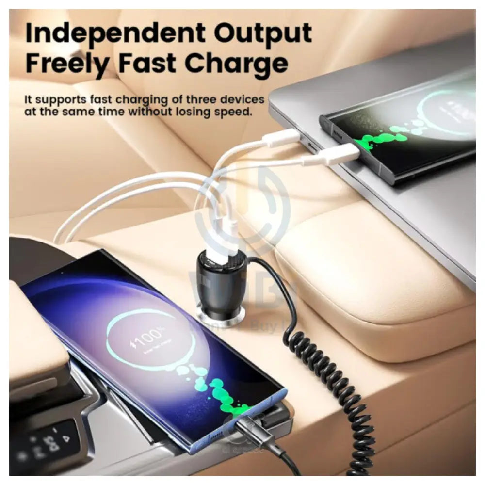 BRAVE Dual Port Car Charger with USB-C Cable - 110W / 1 Meter / Black Accessories > Mobiles & Tablets > Mobiles > Car