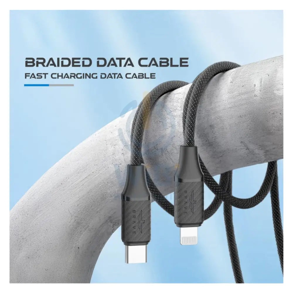 BRAVE Fast Charging Data Cable - 30W / USB-C / Lightning / Black Accessories > Cables & Converters > Cables