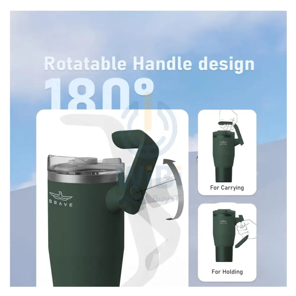 BRAVE Temp Guard Vacuum Insulated Travel Mug - 1200ml / Green Accessories > Outdoor & Travel