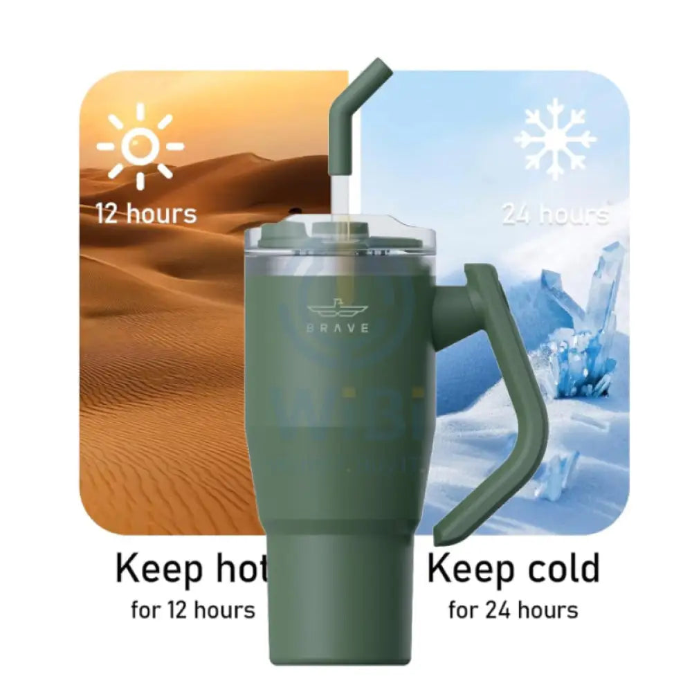 BRAVE Temp Guard Vacuum Insulated Travel Mug - 1200ml / Green Accessories > Outdoor & Travel