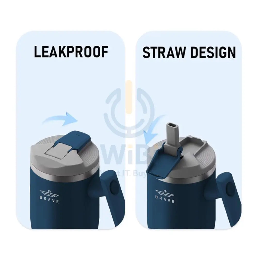BRAVE Temp Guard Vacuum Insulated Travel Mug - 1200ml / Navy Blue Accessories > Outdoor & Travel