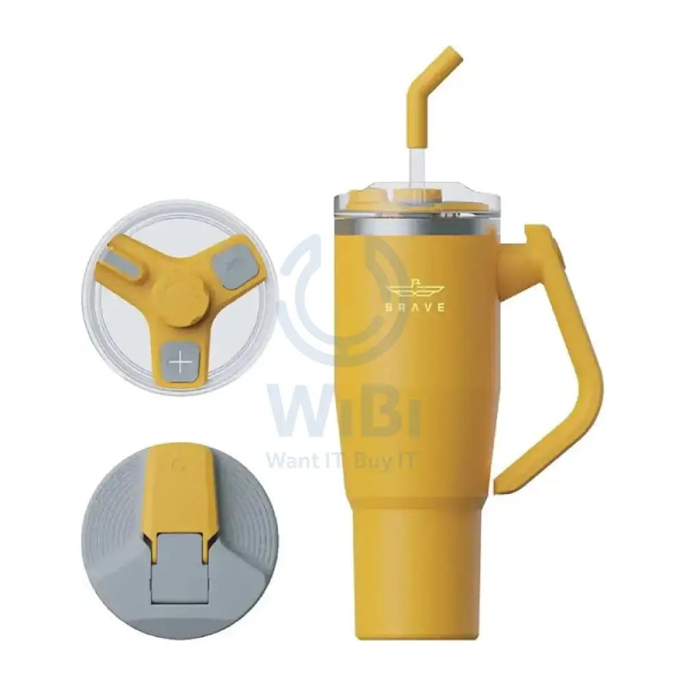 BRAVE Temp Guard Vacuum Insulated Travel Mug - 1200ml / Yellow Accessories > Outdoor & Travel