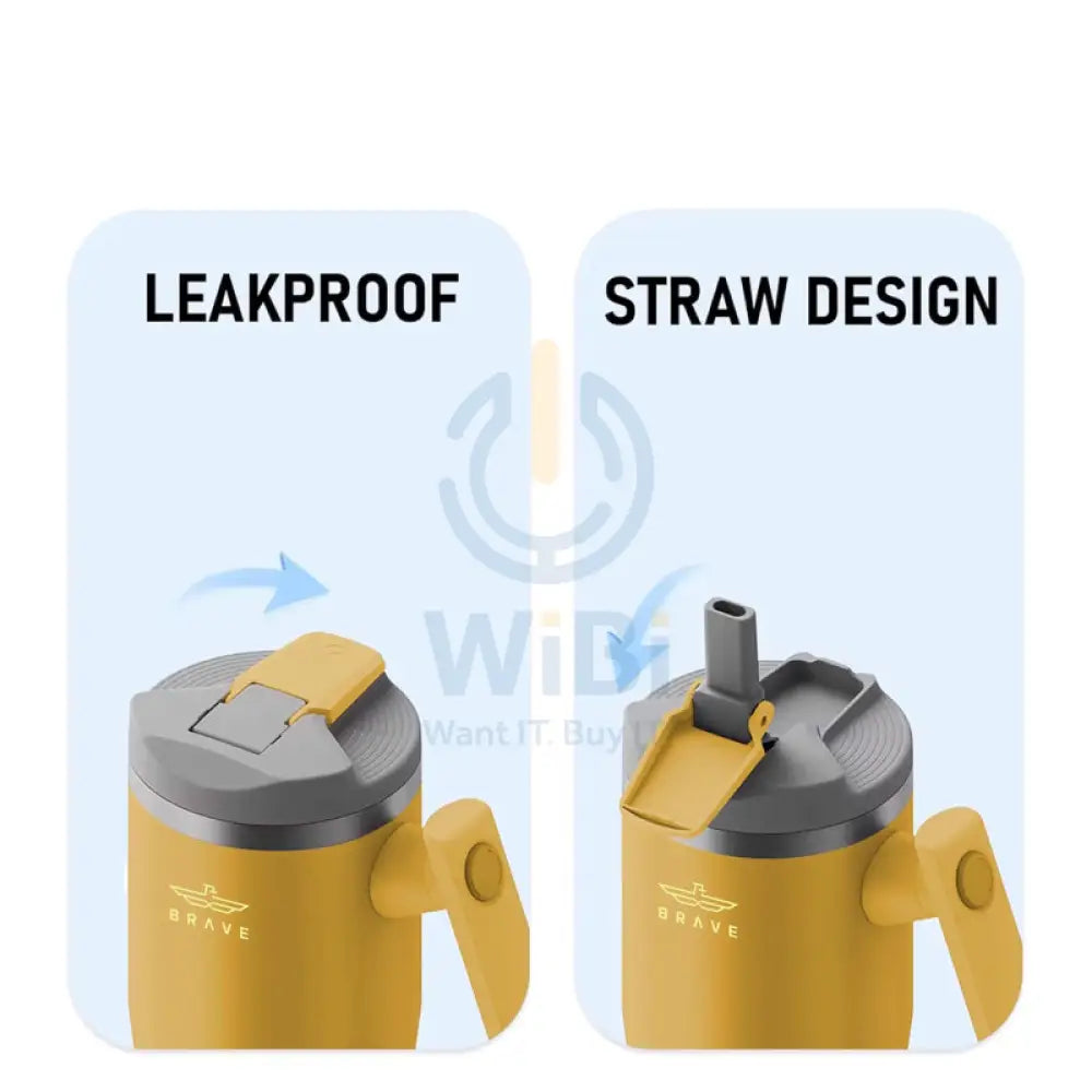 BRAVE Temp Guard Vacuum Insulated Travel Mug - 1200ml / Yellow Accessories > Outdoor & Travel