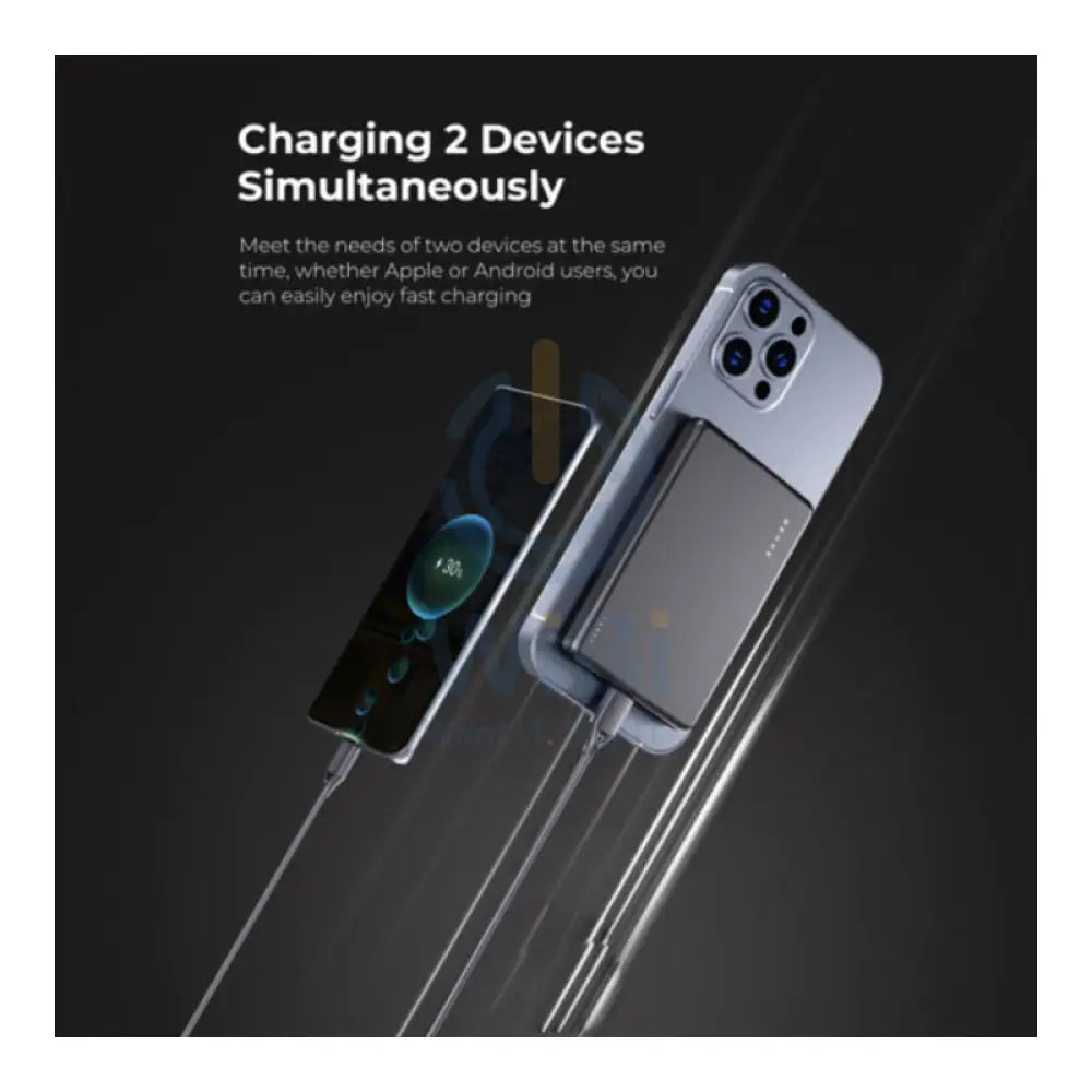 BRAVE Ultra Slim Magnetic Wireless Power Bank With Stand - 5000mAh / 15W / USB-C / Grey Accessories > Power Bank