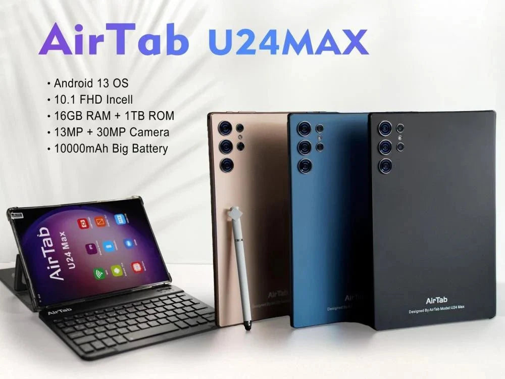 AirTab U24 Max With Keyboard / 10.1’’ / 16GB / 1TB / WiFi / Navy Blue Mobiles & Tablets > Tablets