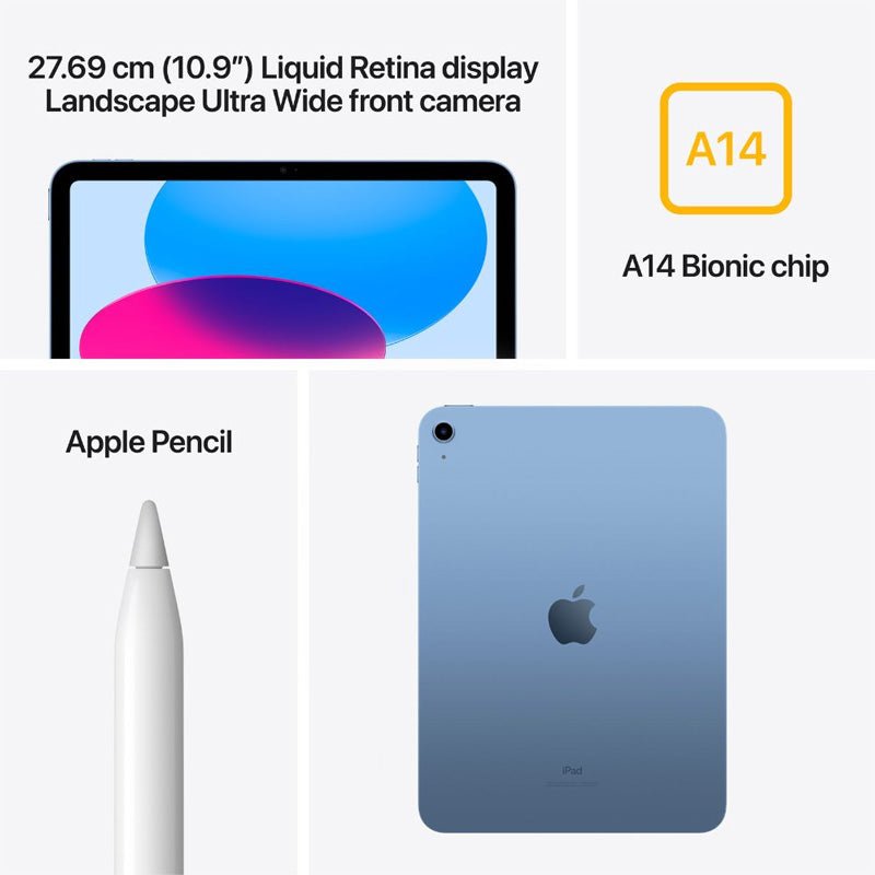 Apple iPad 10th Gen - A14 (2022) / 10.9-inch / 64GB / 5G / Blue Mobiles & Tablets > Tablets > Offer Zone