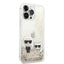 Karl Lagerfeld Liquid Glitter Case and Karl Choupette Head for Apple iPhone 14 Pro - Gold Accessories > Mobiles &