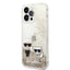 Karl Lagerfeld Liquid Glitter Case and Karl Choupette Head for Apple iPhone 14 Pro - Gold Accessories > Mobiles &