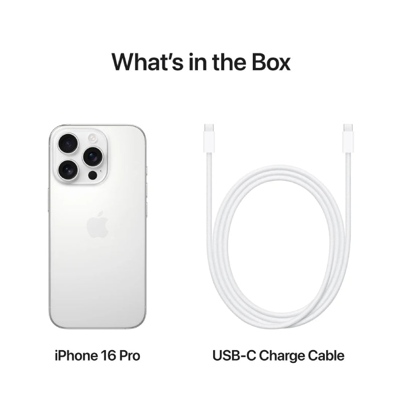 Apple iPhone 16 Pro - 128GB / White Titanium / 5G / 6.3’’/ Middle East Version Mobiles & Tablets > Mobiles
