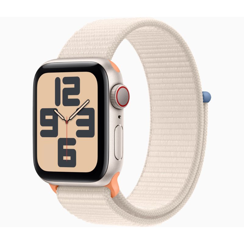Apple Watch SE Gen 2 With Sport Loop - LTPO OLED / 32GB / 40mm / Bluetooth / Wi-Fi / Cellular / Starlight Smart Watches