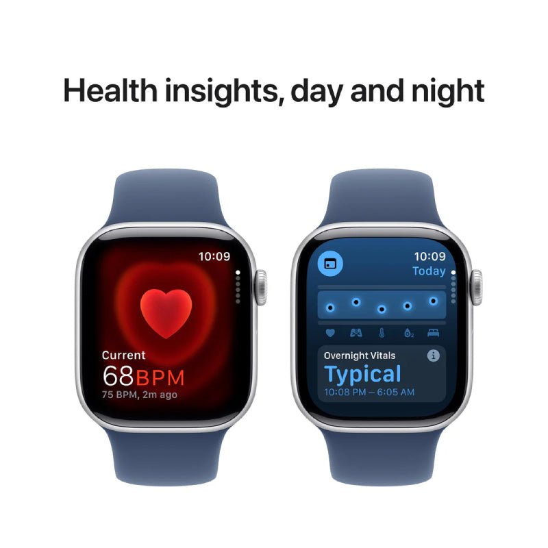 Apple Watch Series 10 with Sport Band - LTPO OLED / 64GB / 42mm / Medium/Large / Bluetooth / Wi-Fi / Denim Smart Watches