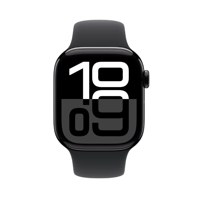 Apple Watch Series 10 with Sport Band - LTPO OLED / 64GB / 42mm / Small/Medium / Bluetooth / Wi-Fi / Cellular / Jet