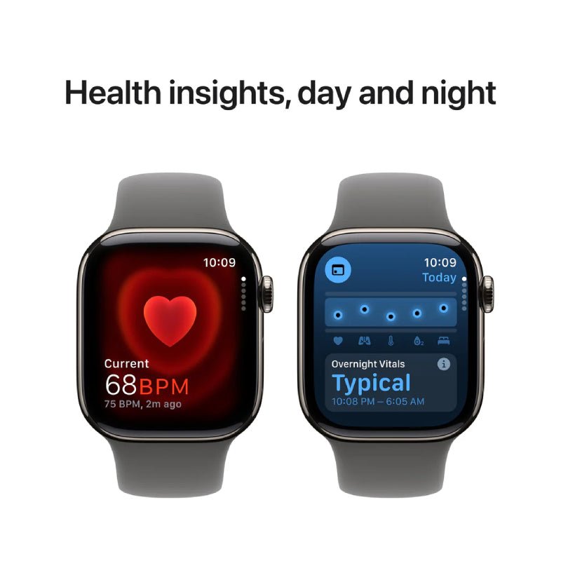 Apple Watch Series 10 with Sport Band - LTPO OLED / 64GB / 42mm / Small/Medium / Bluetooth / Wi-Fi / Cellular / Stone