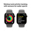 Apple Watch Series 10 with Sport Band - LTPO OLED / 64GB / 42mm / Small/Medium / Bluetooth / Wi-Fi / Cellular / Stone