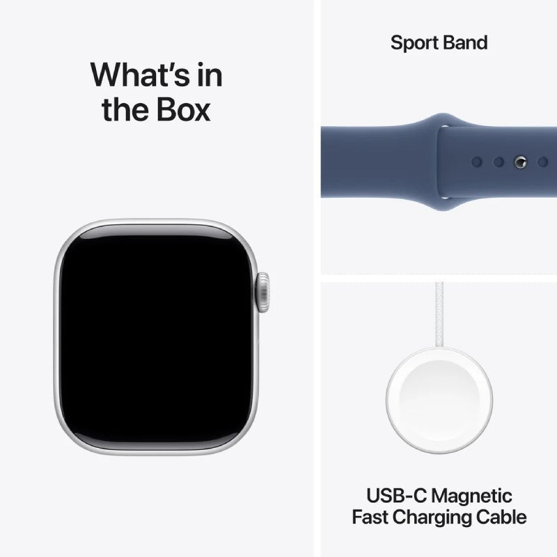 Apple Watch Series 10 with Sport Band - LTPO OLED / 64GB / 46mm / Small/Medium / Bluetooth / Wi-Fi / Denim Smart Watches