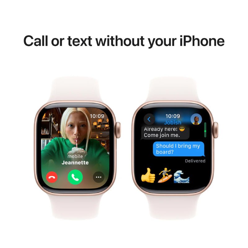Apple Watch Series 10 with Sport Band - LTPO OLED / 64GB / 46mm / Small/Medium / Bluetooth / Wi-Fi / Light Blush Smart
