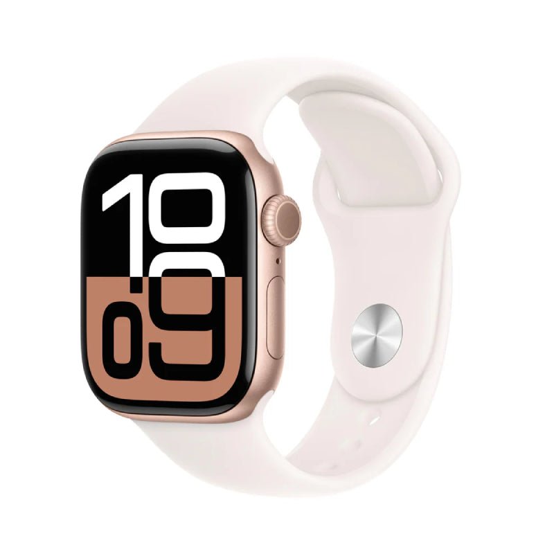 Apple Watch Series 10 with Sport Band - LTPO OLED / 64GB / 46mm / Small/Medium / Bluetooth / Wi-Fi / Light Blush Smart