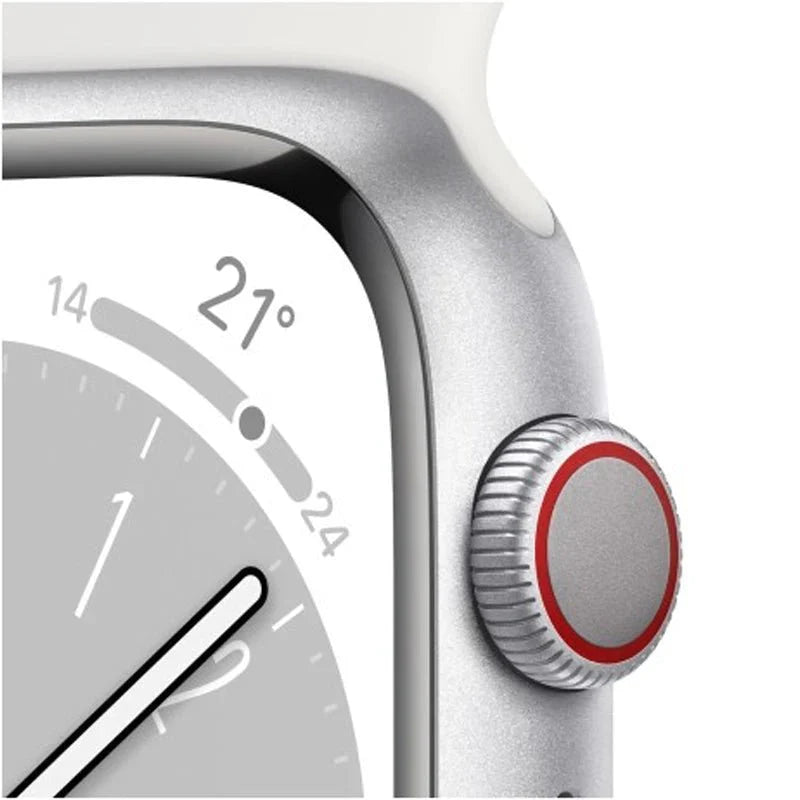 Apple Watch Series 8 - OLED / 32GB / 41mm / Bluetooth / Wi-Fi / Cellular / Silver Smart Watches
