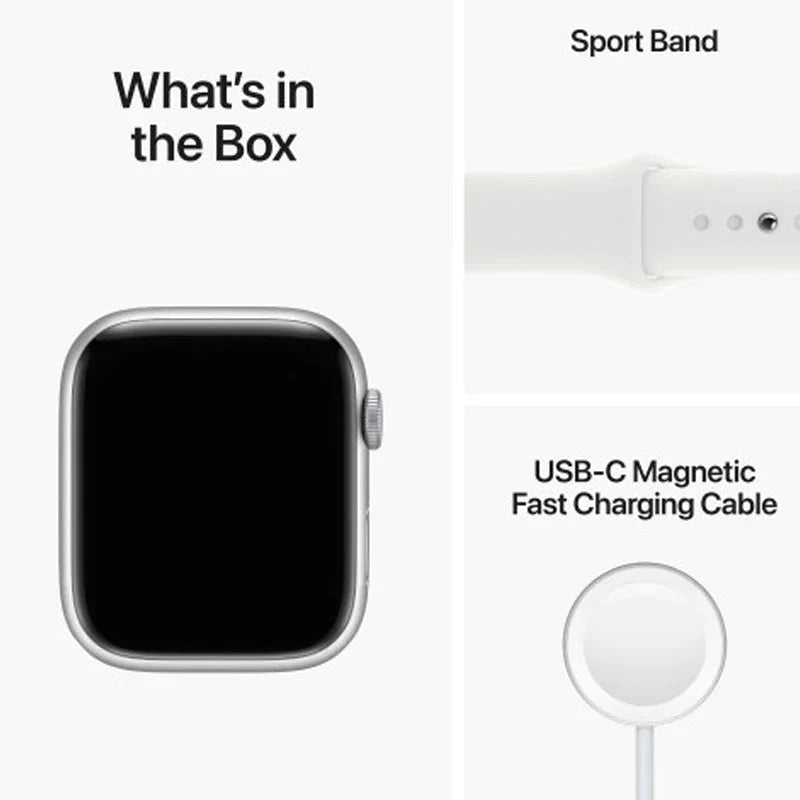 Apple Watch Series 8 - OLED / 32GB / 41mm / Bluetooth / Wi-Fi / Cellular / Silver Smart Watches