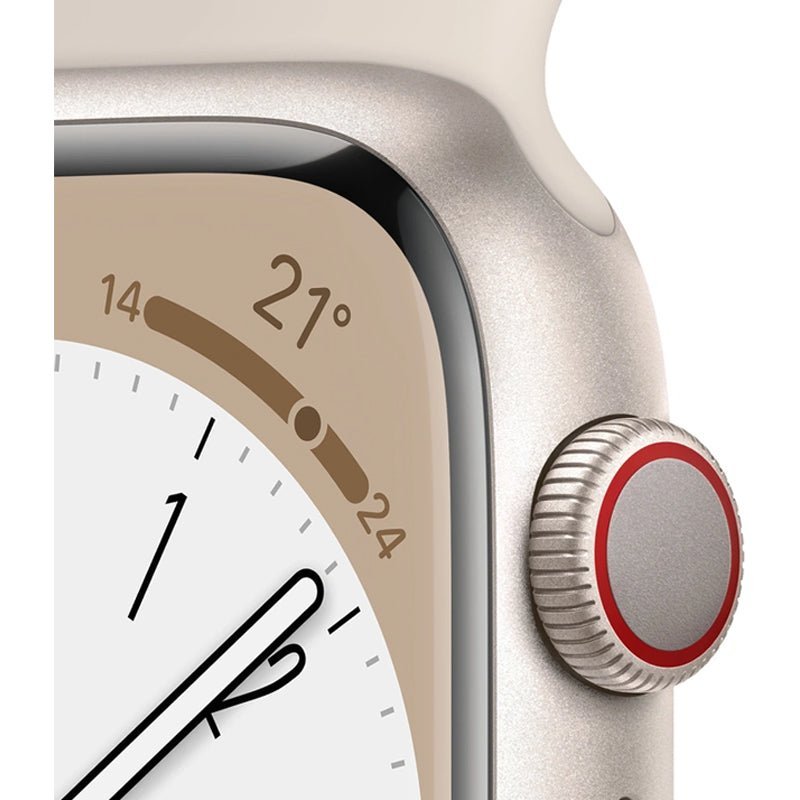 Apple Watch Series 8 - OLED / 32GB / 45mm / Bluetooth / Wi-Fi / Cellular / Starlight