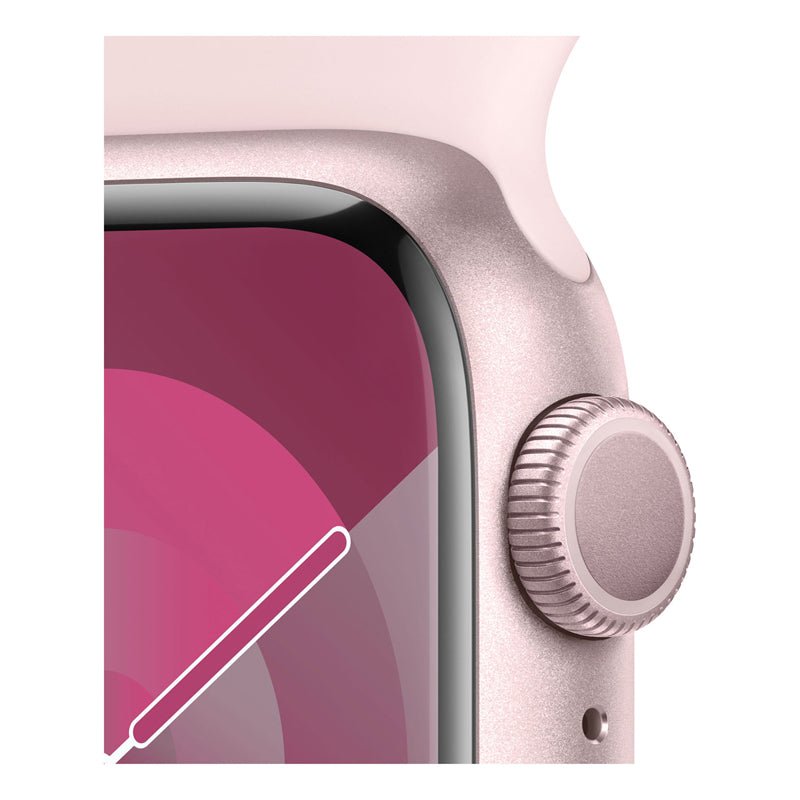 Apple Watch Series 9 with Sport Band - LTPO OLED / 64GB / 41mm / Small / Bluetooth / Wi-Fi / Light Pink Smart Watches