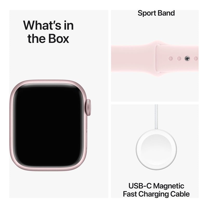 Apple Watch Series 9 with Sport Band - LTPO OLED / 64GB / 41mm / Small / Bluetooth / Wi-Fi / Light Pink Smart Watches