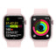 Apple Watch Series 9 with Sport Band - LTPO OLED / 64GB / 41mm / Small / Bluetooth / Wi-Fi / Light Pink Smart Watches