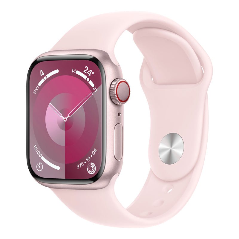 Apple Watch Series 9 with Sport Band - LTPO OLED / 64GB / 41mm / Small/Medium / Bluetooth / Wi-Fi / Cellular / Light