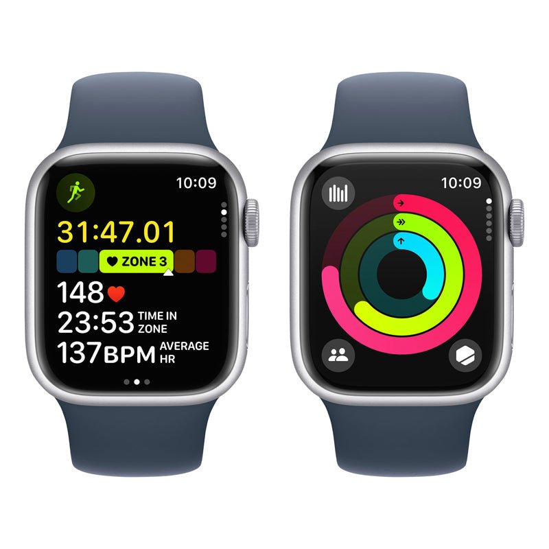 Apple Watch Series 9 with Sport Band - LTPO OLED / 64GB / 45mm / Medium/Large / Bluetooth / Wi-Fi / Cellular / Storm