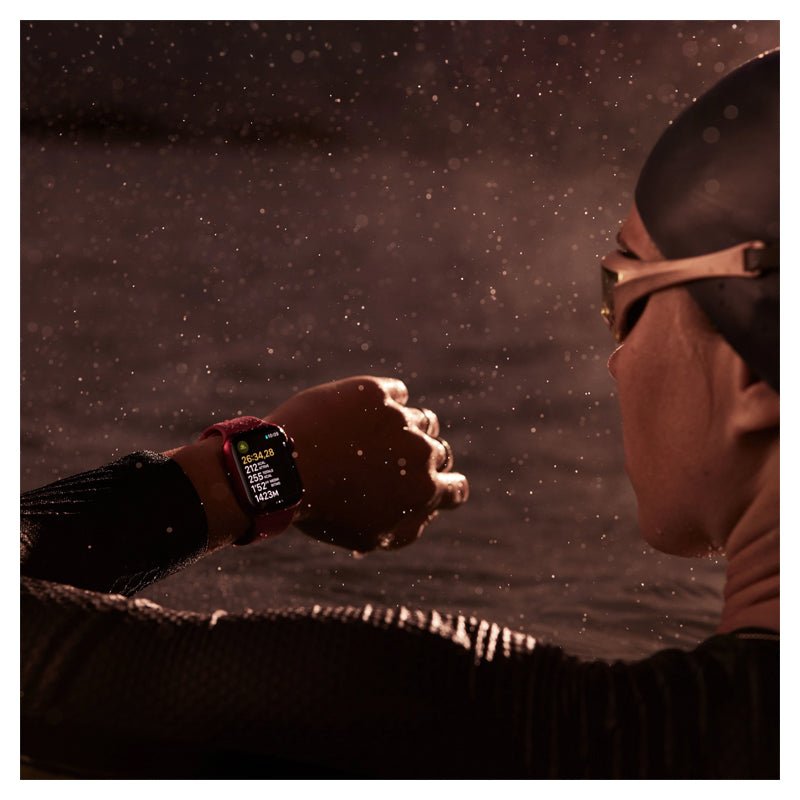 Apple Watch Series 9 with Sport Band - LTPO OLED / 64GB / 45mm / Medium/Large / Bluetooth / Wi-Fi / Cellular / Storm