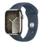 Apple Watch Series 9 with Sport Band - LTPO OLED / 64GB / 45mm / Medium/Large / Bluetooth / Wi-Fi / Cellular / Storm