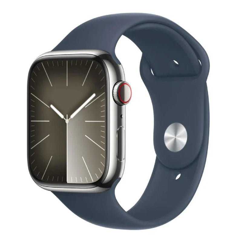 Apple Watch Series 9 with Sport Band - LTPO OLED / 64GB / 45mm / Medium/Large / Bluetooth / Wi-Fi / Cellular / Storm