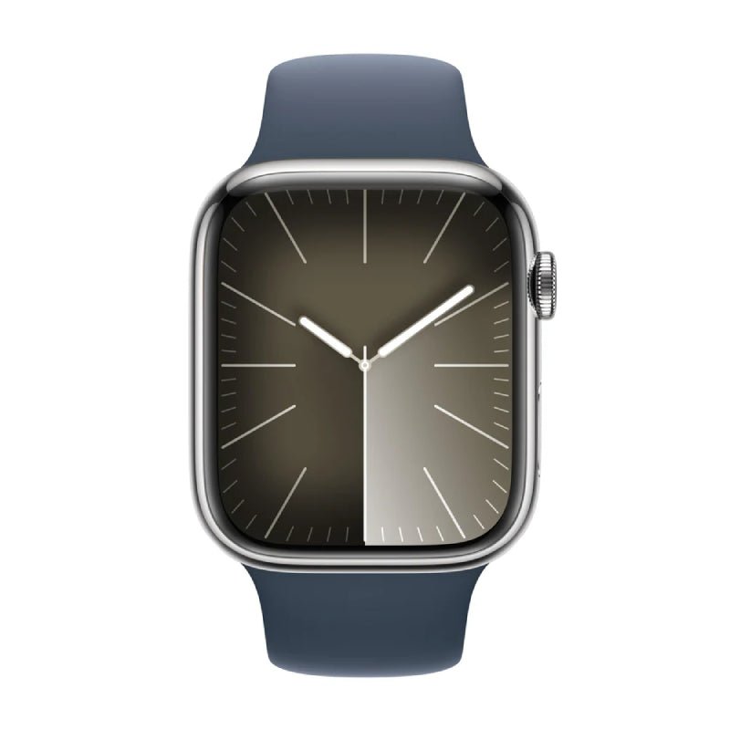 Apple Watch Series 9 with Sport Band - LTPO OLED / 64GB / 45mm / Medium/Large / Bluetooth / Wi-Fi / Cellular / Storm