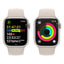 Apple Watch Series 9 with Sport Band - LTPO OLED / 64GB / 45mm / Medium/Large / Bluetooth / Wi-Fi / Starlight Smart