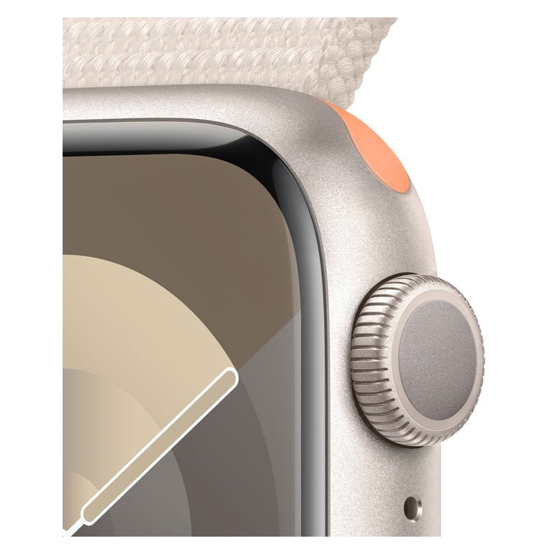 Apple Watch Series 9 with Sport Loop - LTPO OLED / 64GB / 41mm / Bluetooth / Wi-Fi / Starlight Smart Watches
