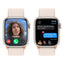 Apple Watch Series 9 with Sport Loop - LTPO OLED / 64GB / 45mm / Bluetooth / Wi-Fi / Cellular / Starlight Smart Watches
